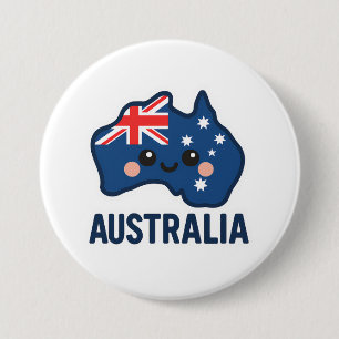 Australien Kawaii Fusion - Bold & Adorable Button