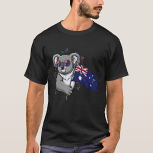 Australien Koala Bär Australische Flagge T-Shirt