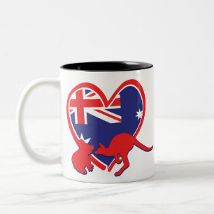 Australien Koala Känguru Zweifarbige Tasse