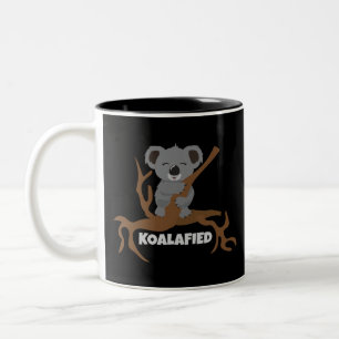 Australien Koalafied Qualified Koala Geschenk Idee Zweifarbige Tasse