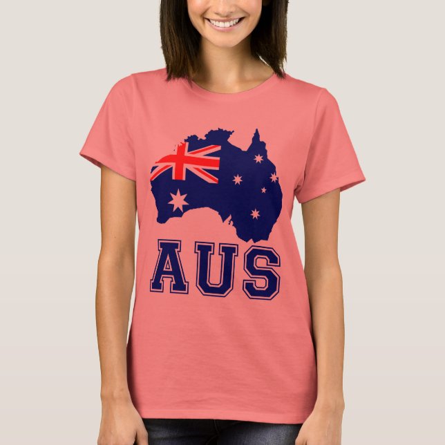 Australien Kontinent T-Shirt (Vorderseite)