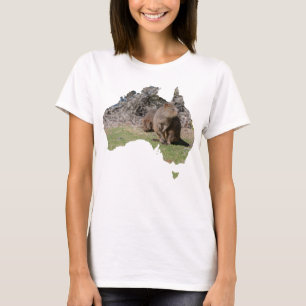 Australien Kontur Form Quokka Grass T-Shirt