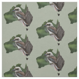 Australien Kontur Kookaburra in einem Baum Stoff