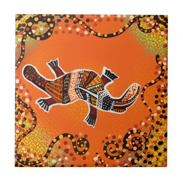 AUSTRALIEN KUNST     FLIESE (Vorderseite)