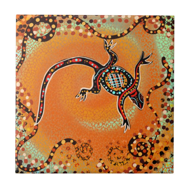 AUSTRALIEN KUNST      FLIESE (Vorderseite)
