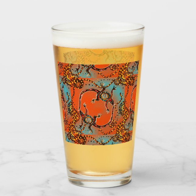 AUSTRALIEN KUNST           GLAS (Vorne (Gefüllt))