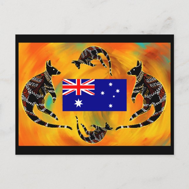 AUSTRALIEN KUNST  POSTKARTE (Vorderseite)