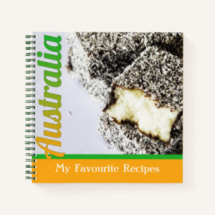 Australien Lamington Cake Aussie Recipe Notizbuch