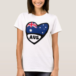 Australien Land Code Flaggenmitte AUS T-Shirt