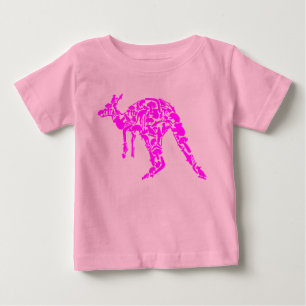 Australien Land Down Under Känguru Tiere Pink Baby T-shirt