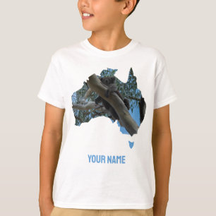 Australien Land Gestalten Niedlich Koala in einem  T-Shirt