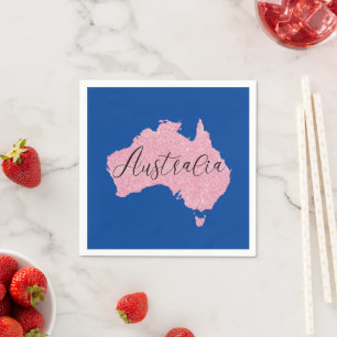 Australien Land Schimmernde Farbe Serviette