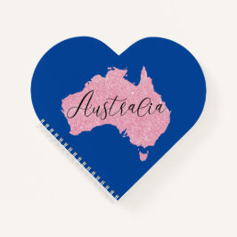 Australien Land schimmert Farbe Notizbuch