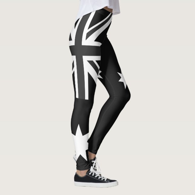 Australien-Leggings Schwarzweiss Leggings (Rechts)