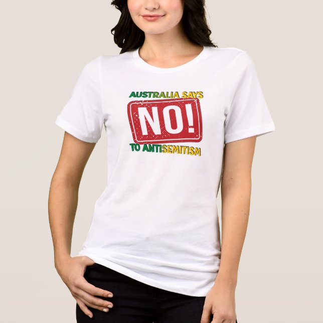 Australien lehnt Antisemitismus ab Tri-Blend Shirt (Vorderseite)