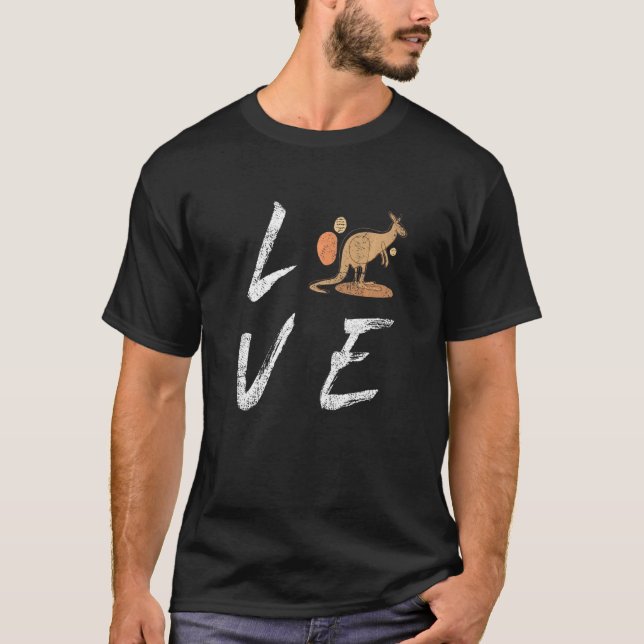 Australien Liebe Kangaroo Straya Outback Sydney Me T-Shirt (Vorderseite)