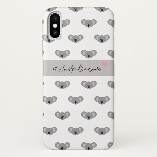 Australien Liebe Rosa Herz Koala Muster Case-Mate iPhone Hülle (Rückseite)