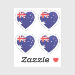 Australien Liebesflagge Aufkleber