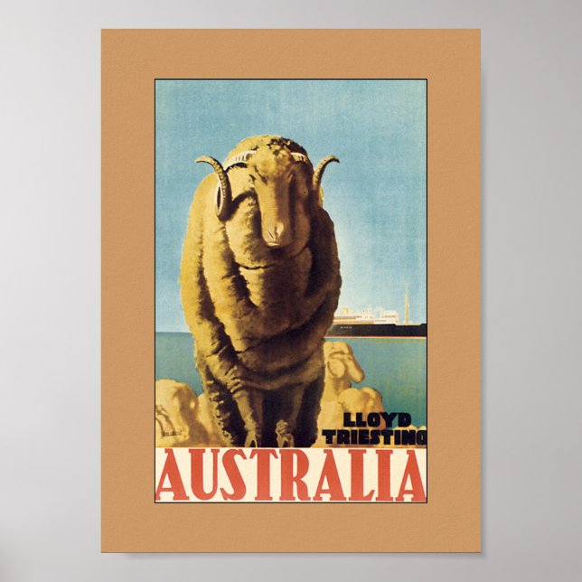 Australien - Lloyd Triestino (Leinwand) Poster (Vorne)
