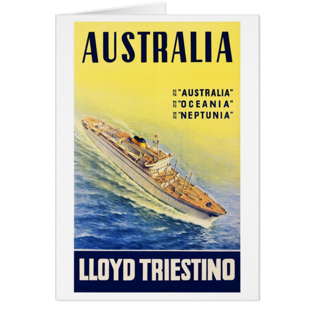 Australien Lloyd Triestino Neu geborenes Vintage P (Vorne)