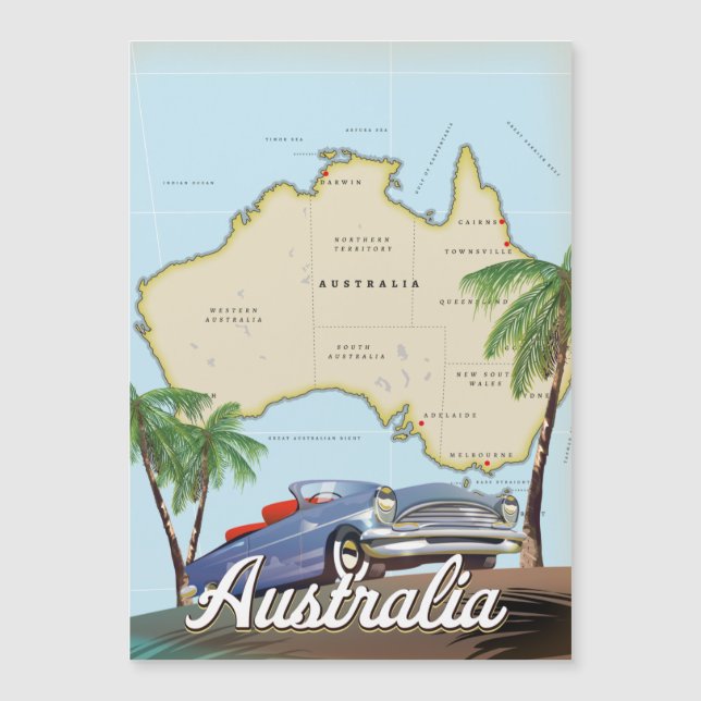 Australien Magnetkarte (Vorderseite)