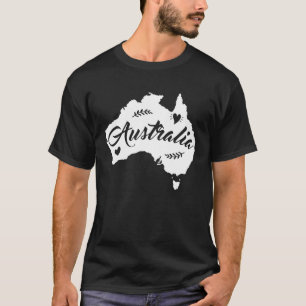Australien Map Travel & Animal Staat Zuhause Austr T-Shirt
