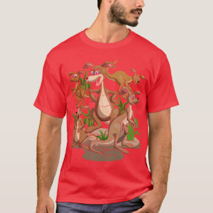 Australien Marsupial Outback Zoo Tier Niedlich Kan T-Shirt