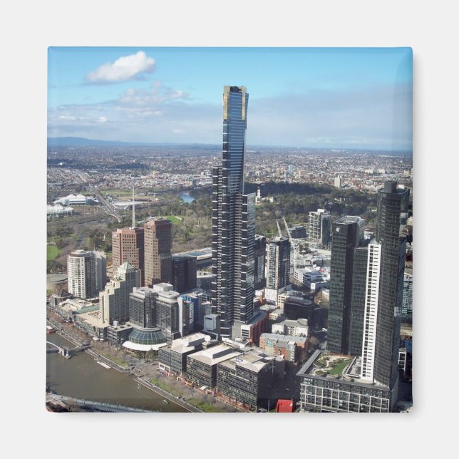 Australien: Melbourne Cityscape Magnet (Vorne)