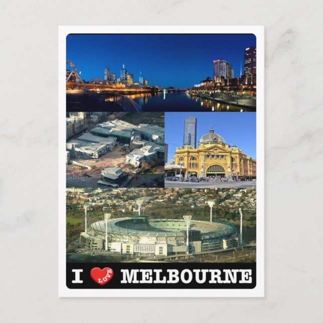 Australien - Melbourne - I Liebe - Postkarte (Vorderseite)