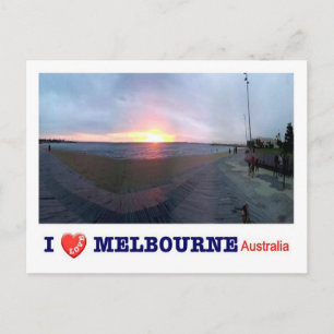 Australien - Melbourne - Sonnenuntergang I Liebe - Postkarte