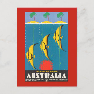 Australien mit Fish Travel Postkarte