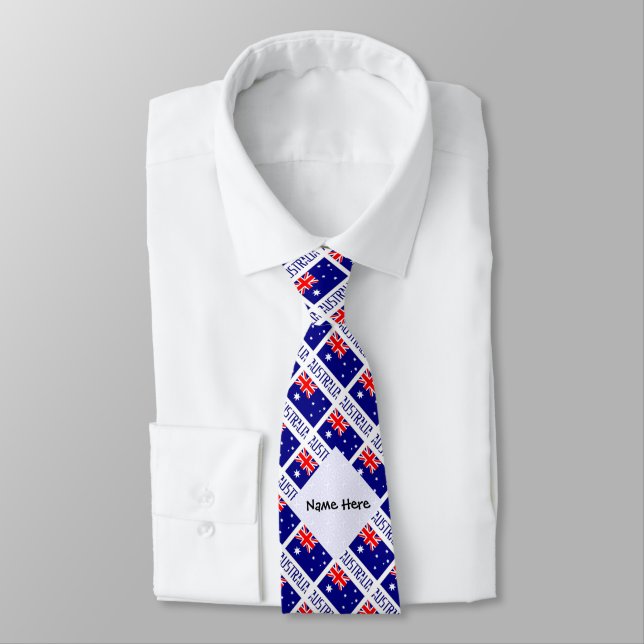 Australien mit Name Neck Tie gefickt Krawatte (Gebunden)