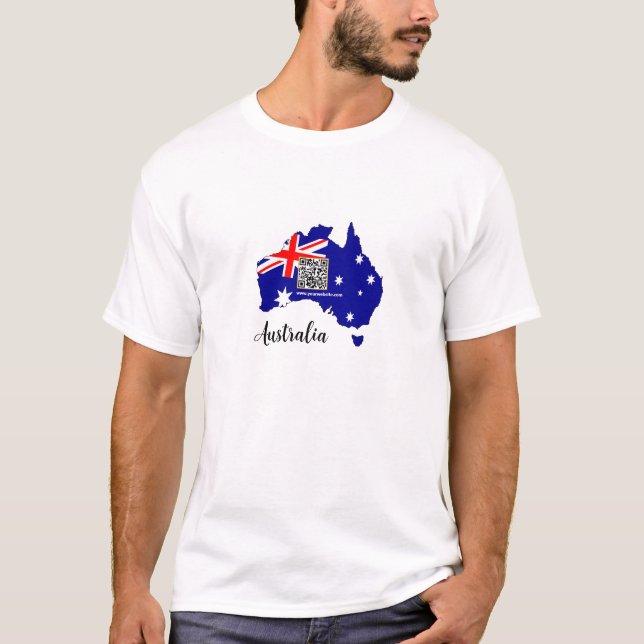 Australien - Moderner QR-T - Shirt, australische F T-Shirt (Vorderseite)