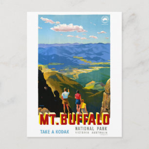 Australien Mt. Buffalo Vintage-Reiseposter Postkarte