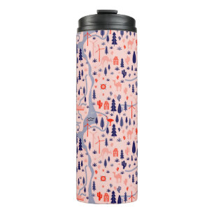 Australien Muster nahtlos Design. Dekorationstext Thermosbecher