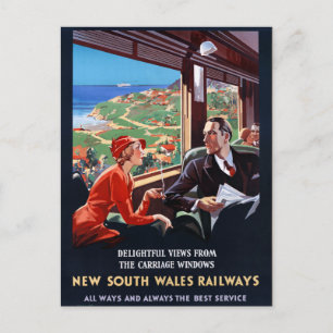 Australien New South Wales Relais Vintage Poster Postkarte