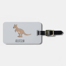 Australien Niedlich Kangaroo Doodle und Name Kids