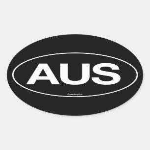 Australien-Oval Ovaler Aufkleber