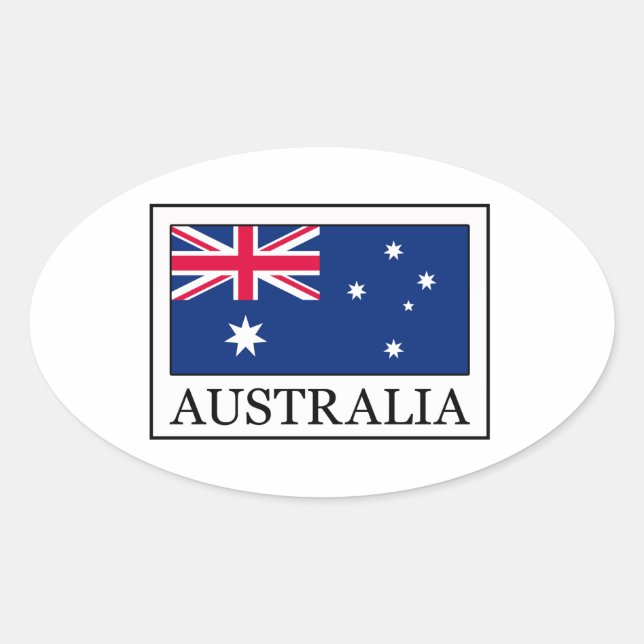 Australien Ovaler Aufkleber (Vorderseite)