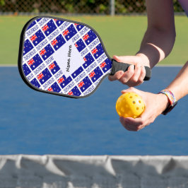 Australien - Personalisierte australische Flagge Pickleball Schläger