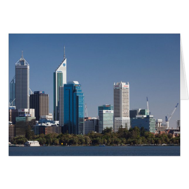 Australien, Perth, City Skyline aus Swan River (Vorderseite (Horizontal))