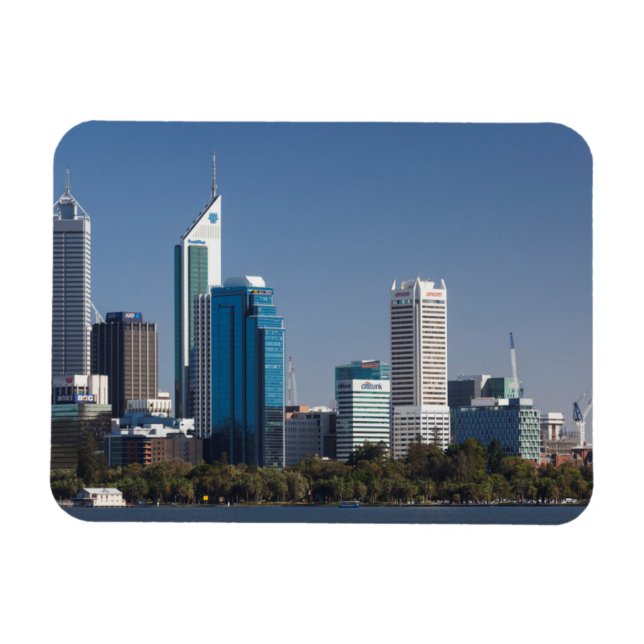 Australien, Perth, City Skyline aus Swan River Magnet (Horizontal)