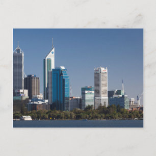 Australien, Perth, City Skyline aus Swan River Postkarte