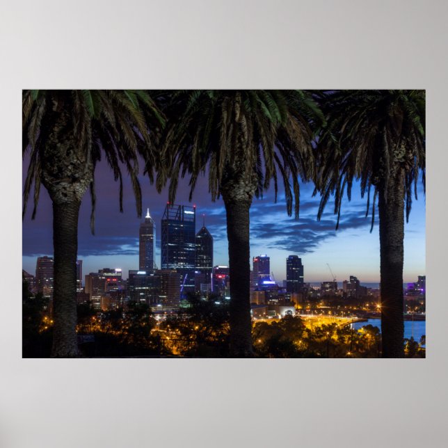 Australien, Perth, City Skyline von Kings Park 2 Poster (Vorne)