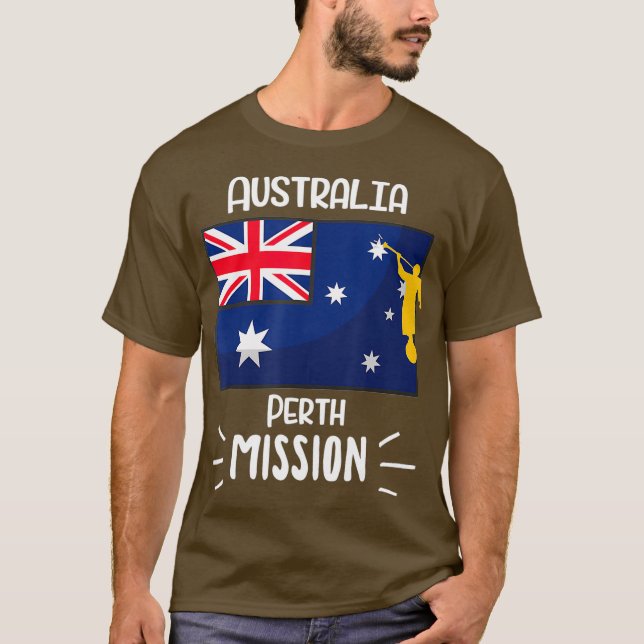 Australien Perth Mormon LDS Mission Missionar T-Shirt (Vorderseite)