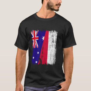 Australien Polen Halbflagge Australisch Polnische T-Shirt