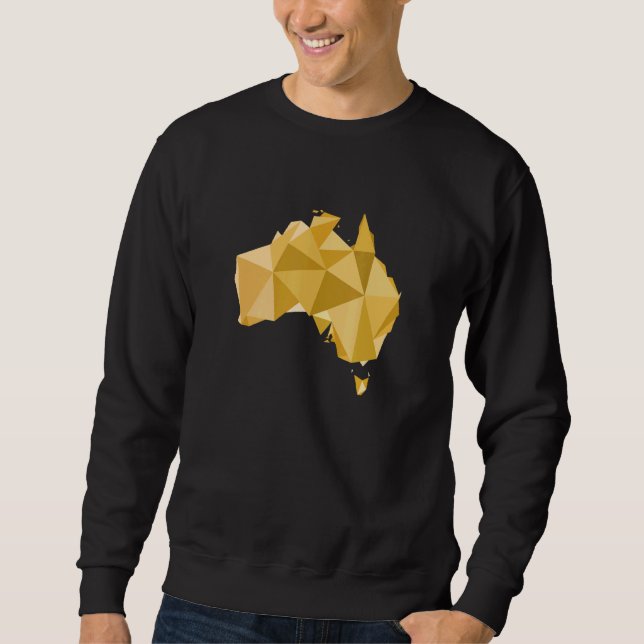 Australien Polygon Style Map Geometrie Australien Sweatshirt (Vorderseite)