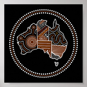 Australien Punktekarte Poster