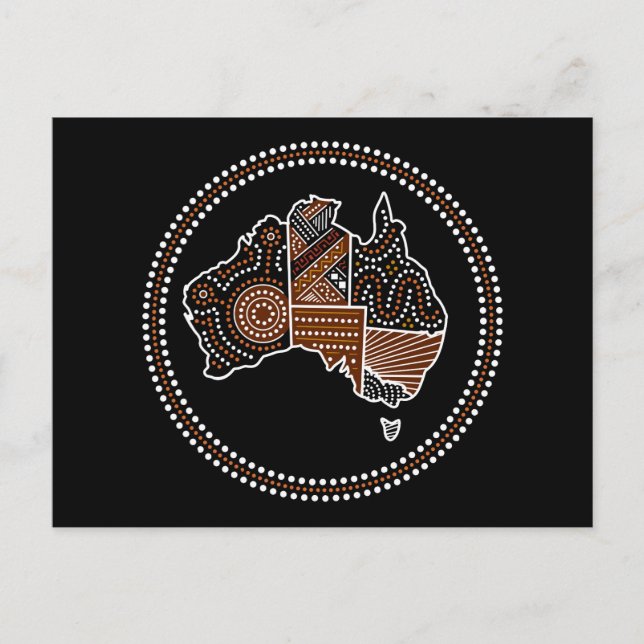 Australien Punktekarte Postkarte (Vorderseite)