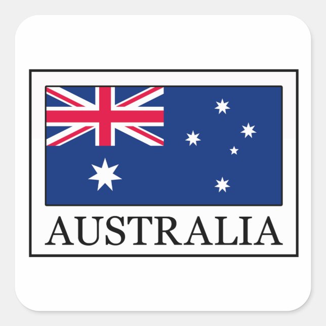 Australien Quadratischer Aufkleber (Vorderseite)
